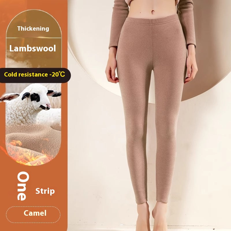 Legging chaud doux toucher camel