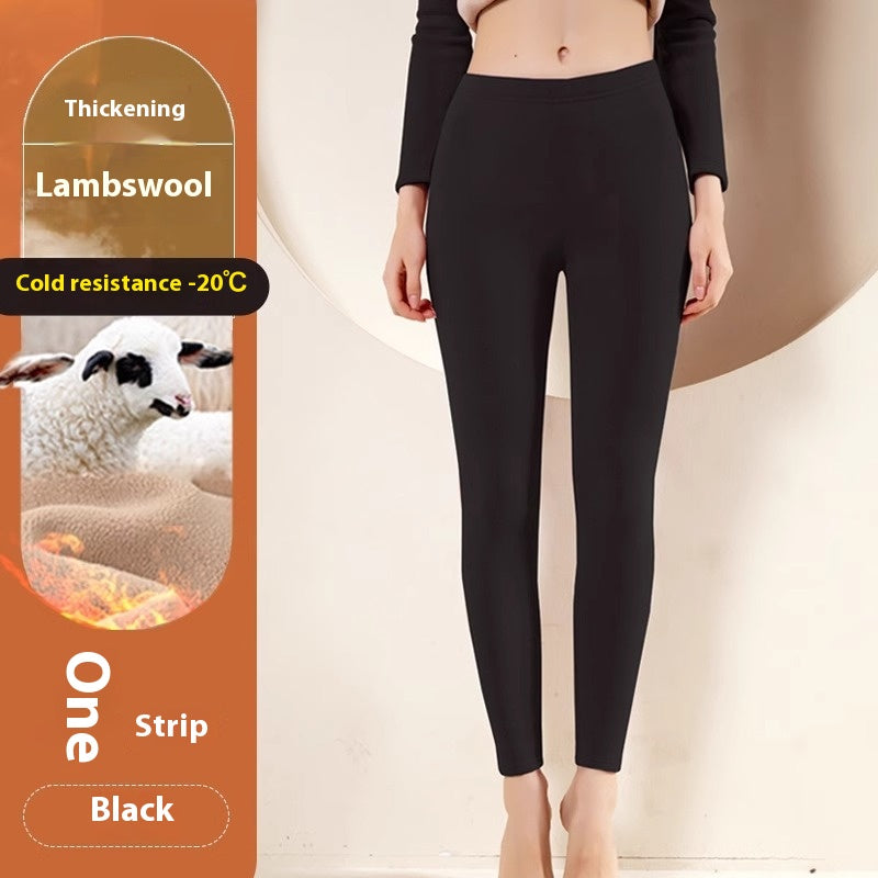 Legging chaud doux toucher noir