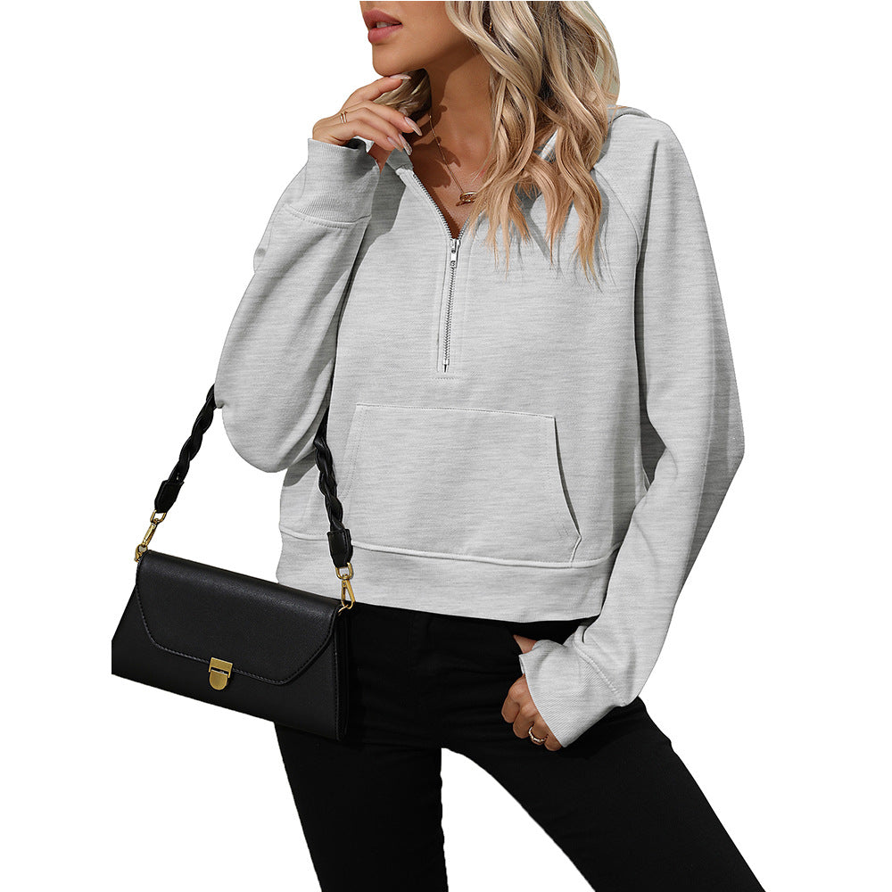 Sweat polaire court gris