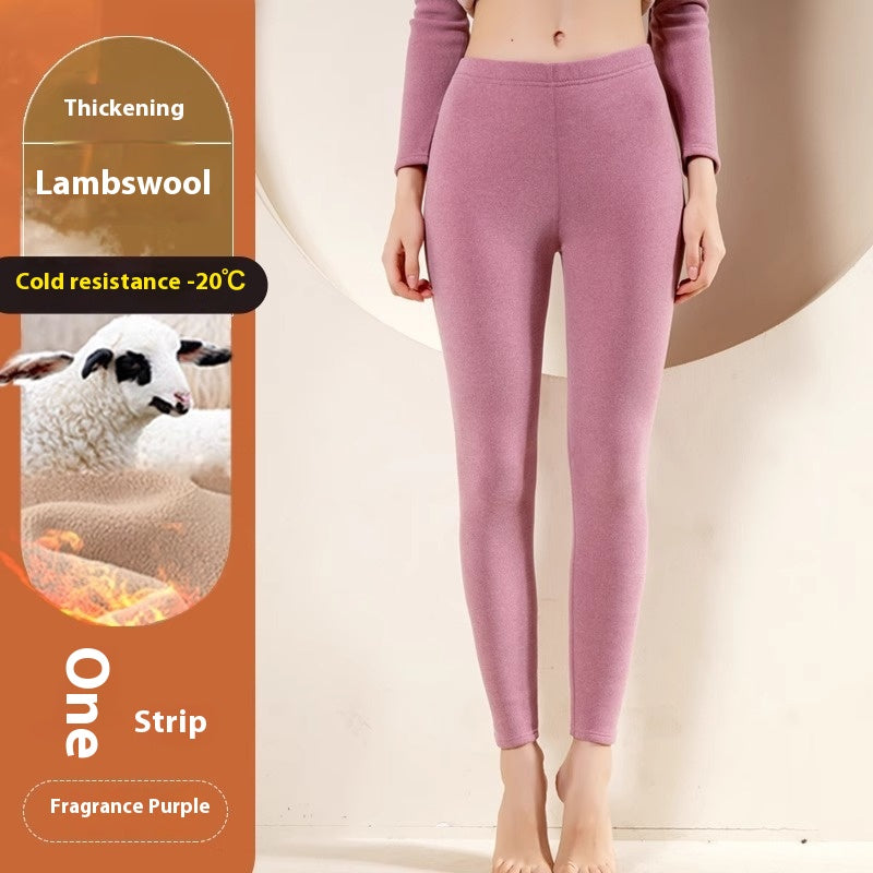 Legging chaud doux toucher violet