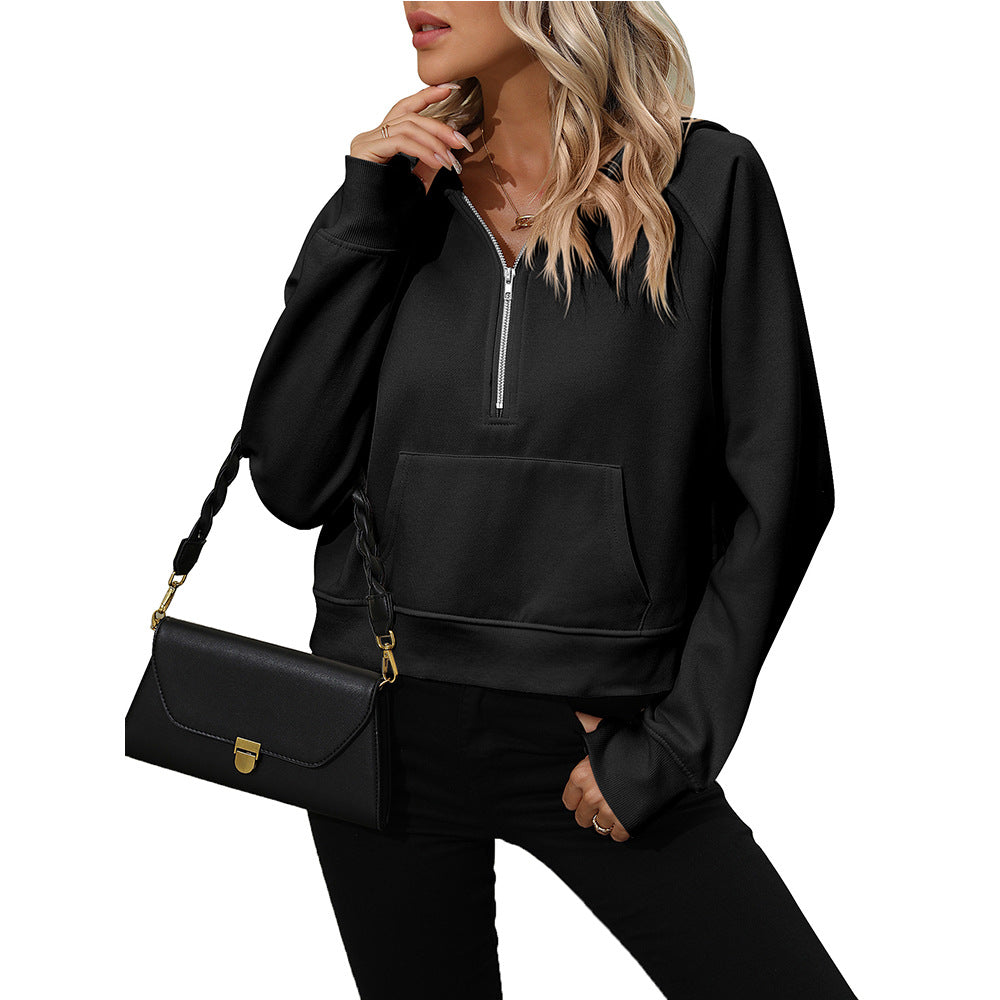 Sweat polaire court noir